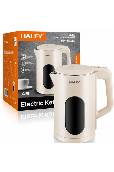 HALEY Електрическа кана HY-8913, 1.8 л, 1500 W, неръждаема стомана SUS 304, 3...