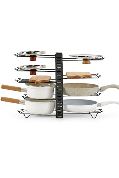 YUPY Metal microwave oven rack, YUPY®, 6 Hooks, Adjustable, Extendable Organi...
