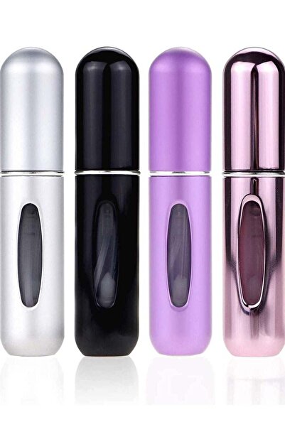 BLOOMING TIME 4PCS Portable Mini Refillable Perfume Atomizer Bottle - 5ML