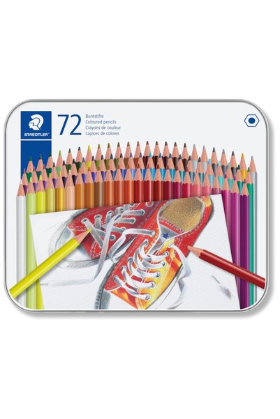 Staedtler Χρωματιστά Μολύβια Έξωπλα σε Μεταλλική Θήκη 72 τεμ. (175M72)