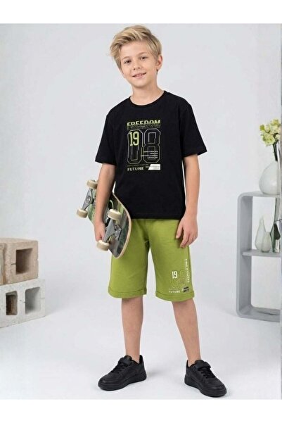 Zekids Σετ σορτς για αγόρια με στάμπα Freedom