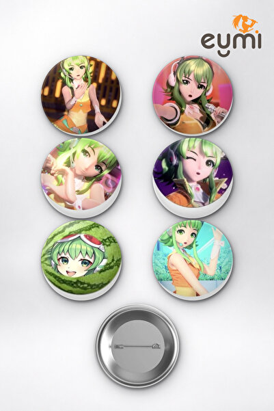 Eymi Design Vocaloid Megpoid GUMI Sahne Şarkıları Çanta Süsü Rozet İğneli But...