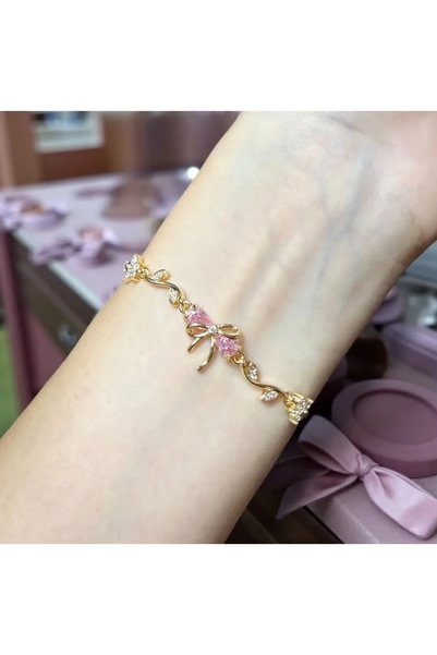 Heda Jewelry سوار فيري دريم - سوار أنيق مع شكل شريط وردي