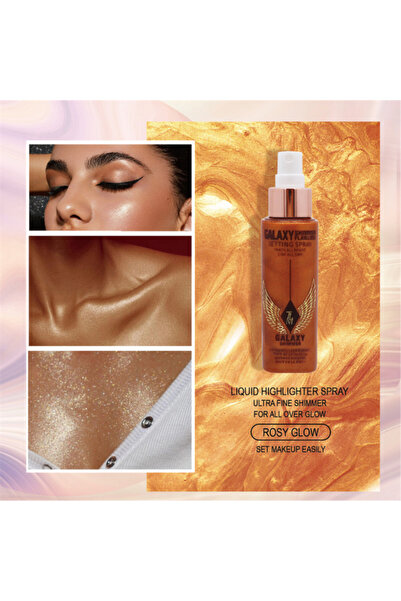 TLM Spray de Fixare Machiaj Galaxy Shimmer, 120 ml, Efect Luminos, Rezistent 16h