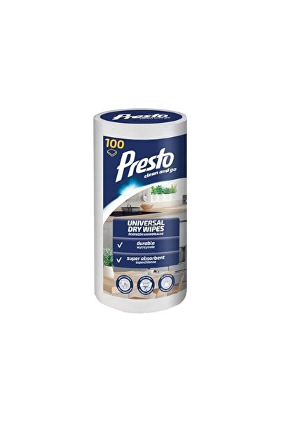 Generic Brand Presto Universal Dry Wipes, 100 Super Absorbent Wipes | Durable...