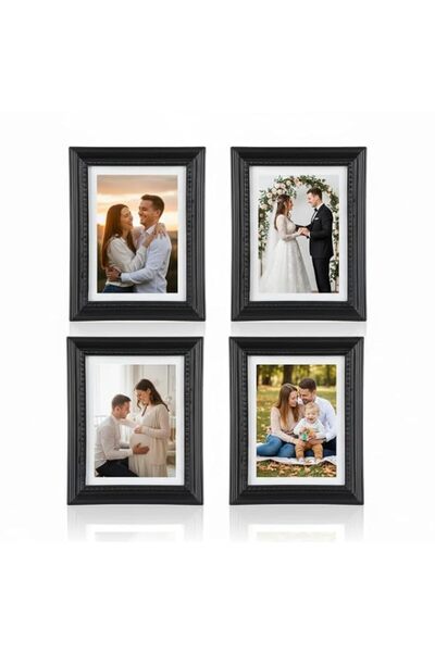 Generic Brand 4 Pack Magnetic Picture Frame, 3.66x2.95'' Magnetic Vintage Fra...