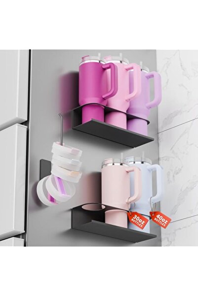 Generic Magnetic Cup Holder for Stanley 30&40 oz Water Bottles, 2 Pack Lid Tu...