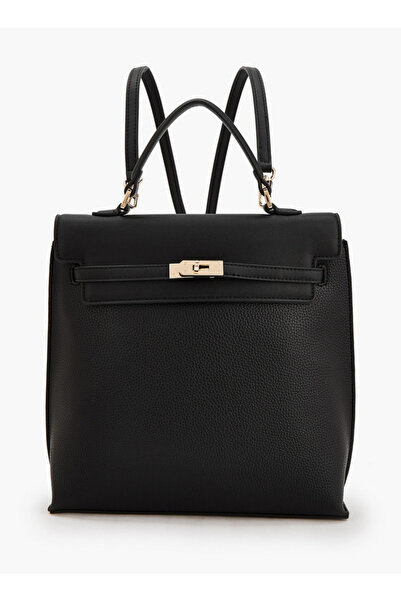 Celeste Solid Backpack with Twist Lock Closure