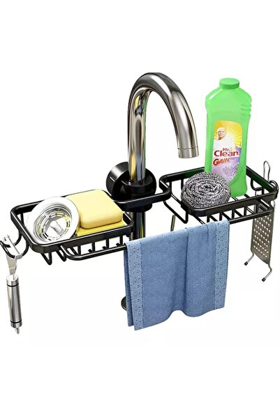 Generic Stainless Steel Kitchen Faucet Sponge Holder Kitchen Sink Caddy Organ...