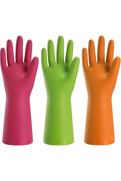 Generic 3 Pairs Rubber Cleaning Gloves for Household, Dishwashing Gloves for ...