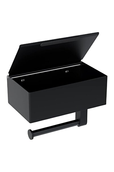 Generic Toilet Paper Holder with Wipe Holder, Matte Black Shelf for Storage, ...
