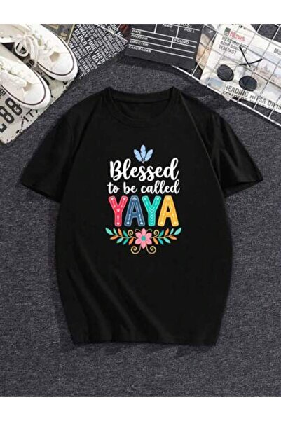 9JY تي شيرت نسائي بطباعة رقمية إبداعية بعبارة 'Being Called Yaya Is A Blessin...