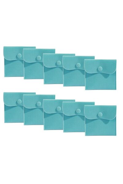 Generic Hsiwto Pack of 10 Velvet Jewelry Pouch Storage Bags Portable Jewelry ...