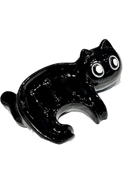 Generic Tazweeq Cute Ceramic Cat Soap Dish, Self-Draining No-Drilling Design,...