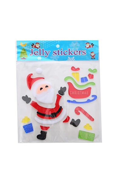 Generic Brand Christmas window decoration jelly stickers santa & sleigh