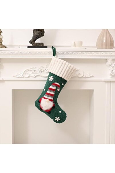 Generic Brand Christmas Stockings Green 15 x 10.6 Inch 3D Dwarf Christmas Sto...