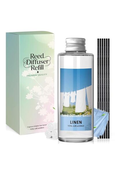 Generic Brand Reed Diffuser Refill Oil 200ml – Fresh Linen Scented Oil Refill...
