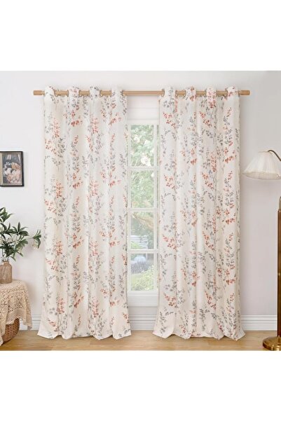 Generic BGment Linen Curtains for Living Room 90 Inch Length 2 Panels, Floral...