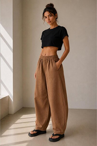 ALEXANDERGARDI Cotton Textured Barrel Fit Trousers