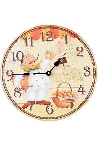 Generic Brand halamodo Wood Analog Wall Clock Multicolour