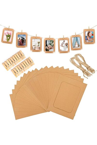 Generic Brand 20Sets Paper Photo Frames, 4x6 Inch Kraft Paper Picture Frames ...