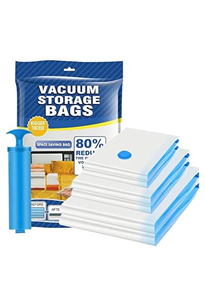 Generic HEXAR Vacuum Storage bags with Hand Pump, 5 pack Space Saver Bags (1 ...