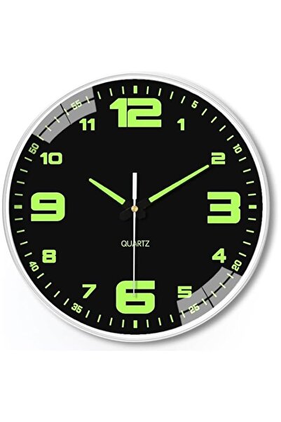 Generic Brand X Spring Glow In The Dark Wall Clock, 12 Inch Round Luminous Si...