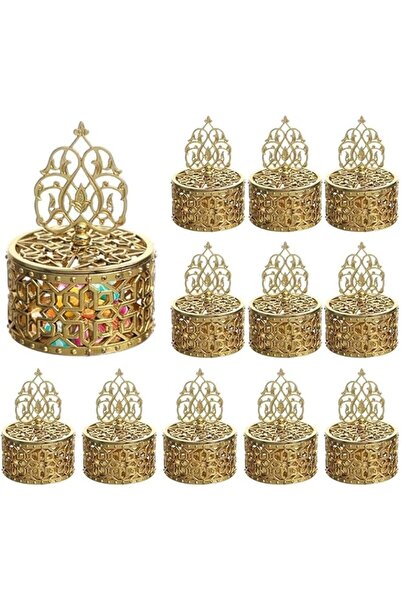 Generic Fillable Gold Favor Boxes: 12Pcs Mini Plastic Treat Box with Dome Lid...
