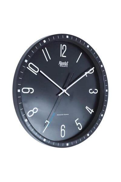 Generic Brand Ajanta Designer Wall Clock 6087 – Black Glossy Frame, Dome Glas...