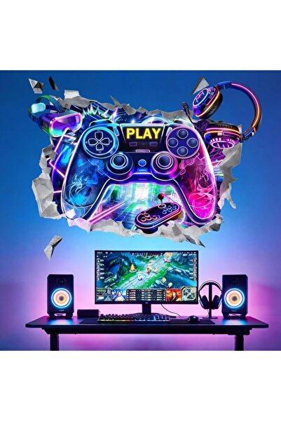 Generic Brand Game Wall Decals for Boys Bedroom: Gamer Theme Peel and Stick V...