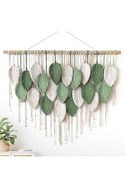 Generic Weldomcor Large Macrame Wall Hanging, Boho Leaves Macrame Tapestry Wa...