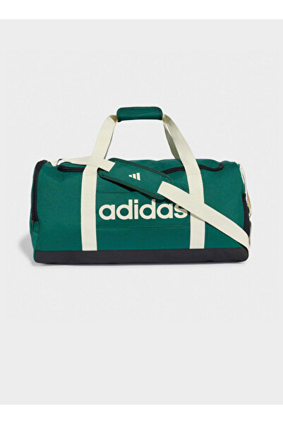 adidas Logo Print Duffel Bag with Zip Closure and Adjustable Strap