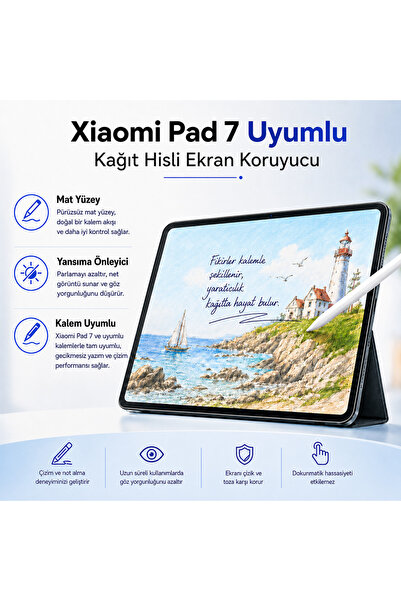 Yesnıce Xiaomi Pad 7 / 7 Pro 11.2 İnç Uyumlu Paper Like Ekran Koruyucu Kağıt ...