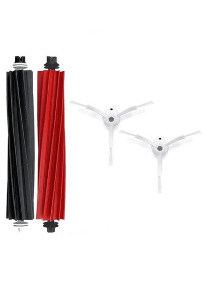 Rovexa Συμβατό με Roborock Q8 & Q8 Max, 1 κύρια βούρτσα και 2 λευκές πλαϊνές ...