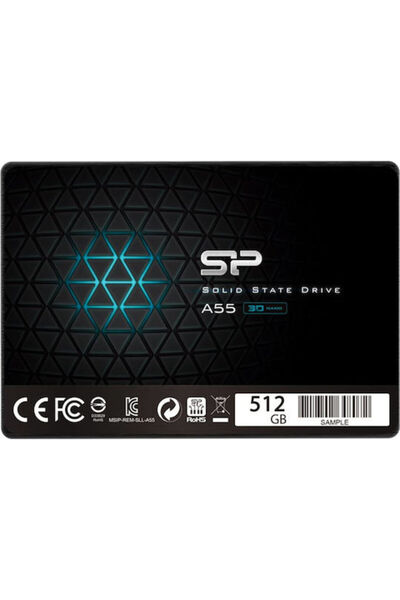 Silicon Power Ace A55 SSD 512GB Τύπου 2.5'' Με σύνδεση SATA III SP512GBSS3A55S25