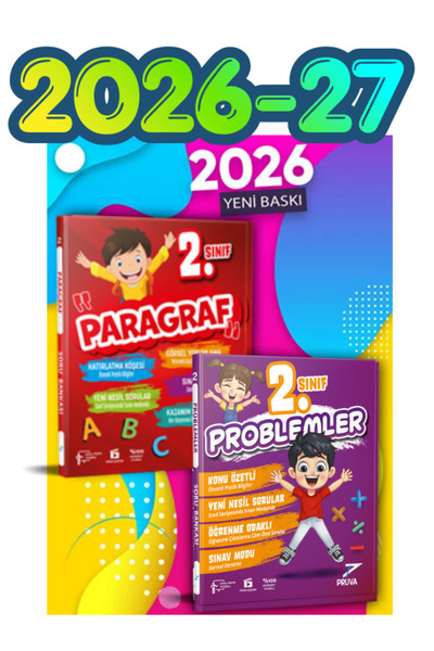 Pruva Akademi Pruva 2.Sınıf Paragraf - Problem Soru Bankası 2026-2027 Yeni Baskı