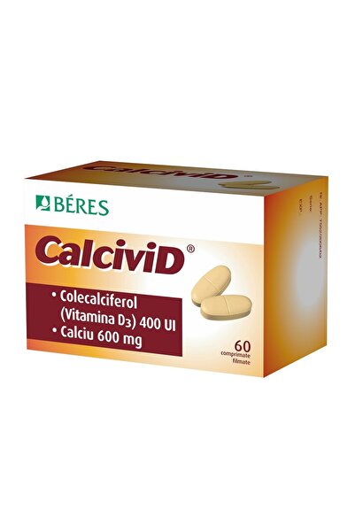 Beres Calcivid, 600 mg/400 UI, 60 comprimate filmate, Pharmaceuticals