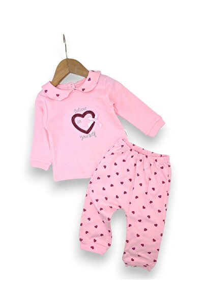 voyyo kids baby Baby Girl Heart Printed Baby Collar 3-6-9-12 Months Newborn 2...