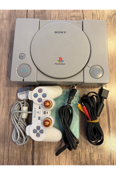 EA playstation 1 ilk kasa ps1 + kol + orjinal oyun kolleksiyonluk özel seri