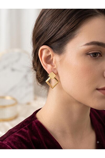 Sionessa Kadın Trend Gold Küpe