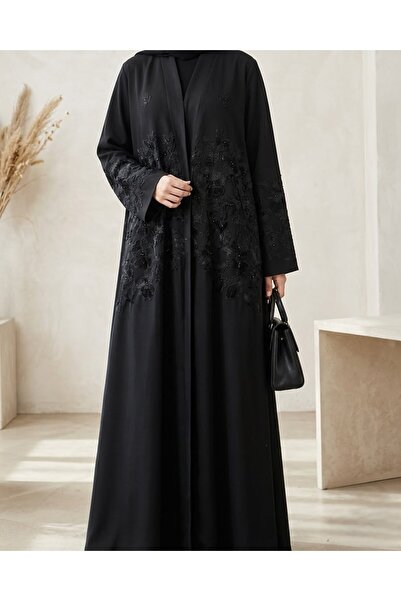 Generic Brand Ladies Abaya Royal Fabric Luxury Crystal Flower Embroidery Desi...