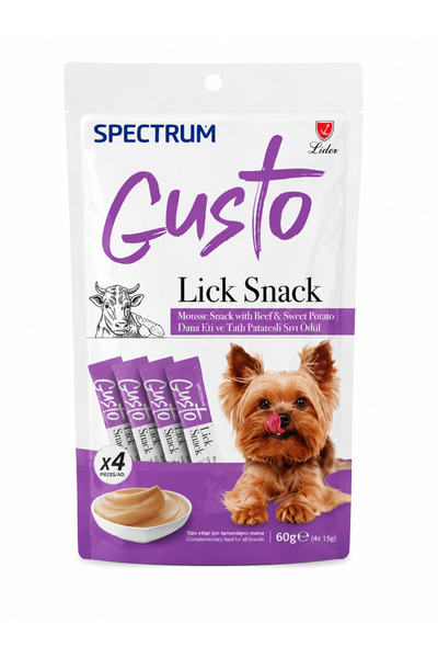 Spectrum GUSTO DANA ETLİ VE TATLI PATATESLİ KÖPEK SIVI ÖDÜLÜ 4X15G