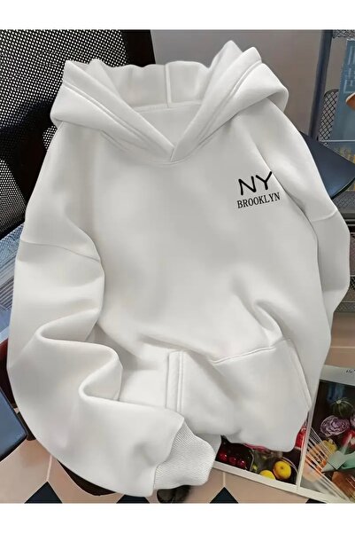 FUFLUNS Ny Brooklyn Printed Oversized Unisex Women'S/Men's Hooded Sweatshirt