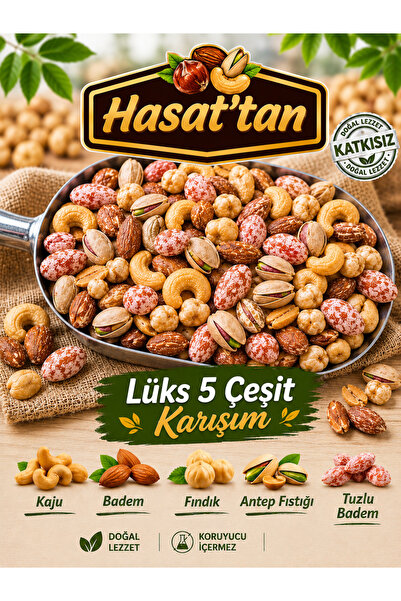 HASATTAN KURUYEMİŞ 5 ÇEŞİT SÜPER LÜKS 1 KILO