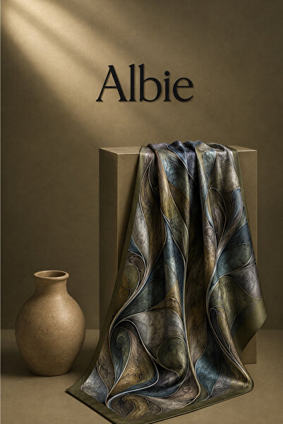Albie Women's French Silk Luxury Shawl Model