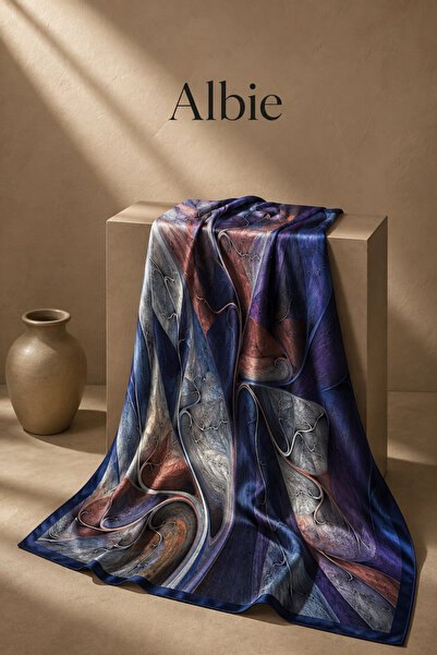 Albie Women's French Silk Luxury Shawl Model