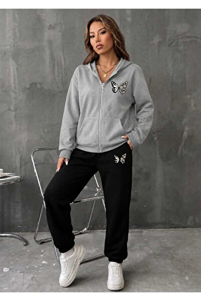 CLOTHES33 Hirka Track Suit 2-Piece Combination Winter Shardooned Daisy Butter...