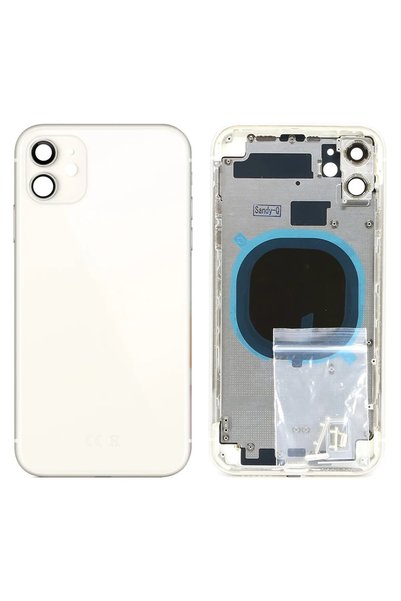 AKILLI Iphone 11 Boş Kasa + Kapak Beyaz