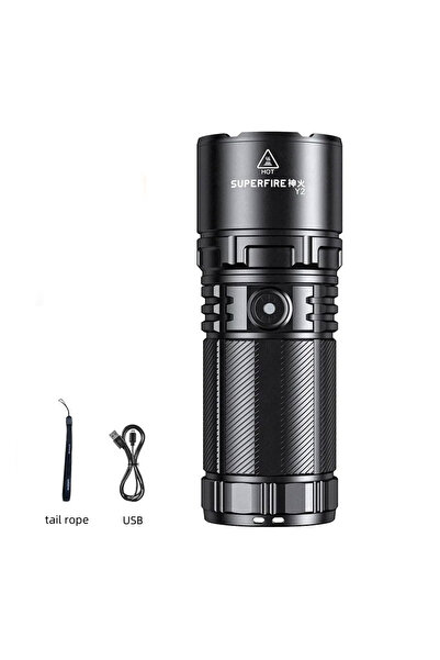Supfire Lanterna LED Superfire Y2, Zoom, 1400lm, 1000M, încărcare USB-C, Lumi...