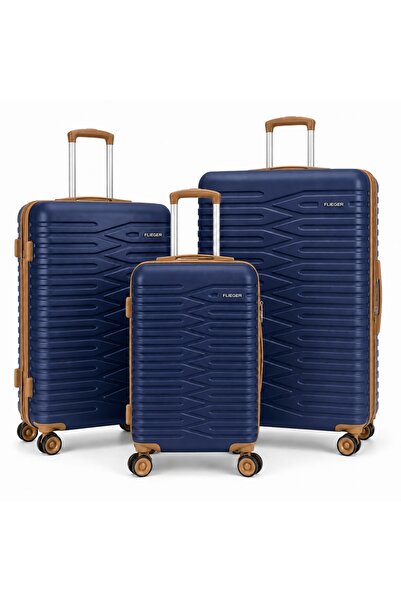 Flieger Luggage 3 Piece ABS Luggage Set, Hard Shell Suitcase Set with 360° Sp...